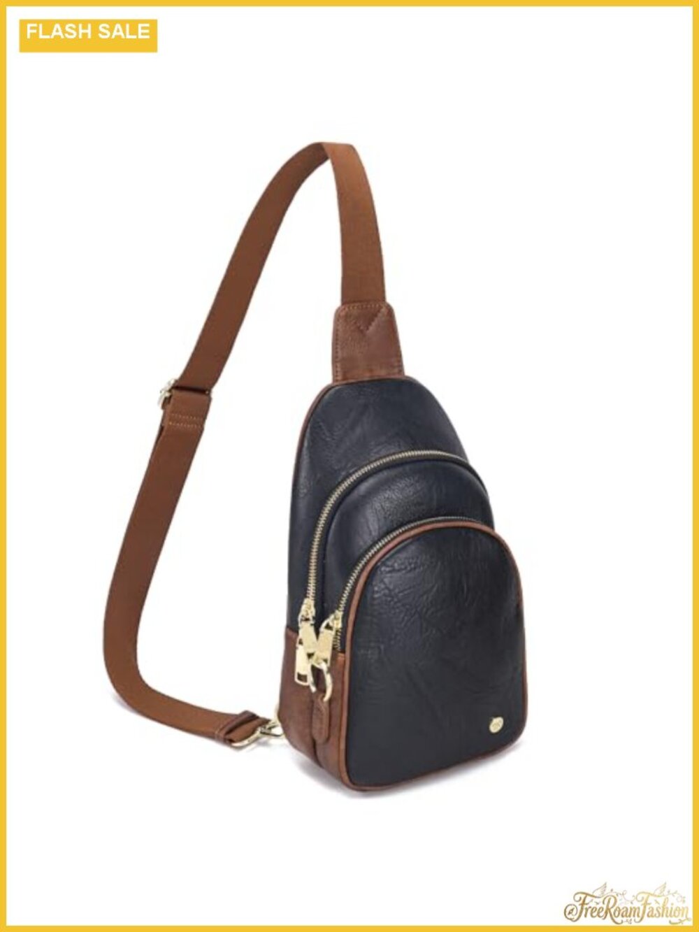Small Faux Leather Crossbody Sling Bag Fanny Pack Purse for Women Travel